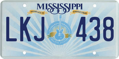 MS license plate LKJ438
