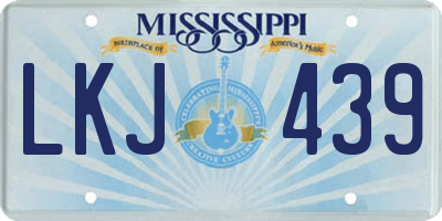 MS license plate LKJ439