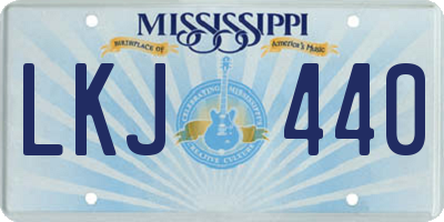 MS license plate LKJ440