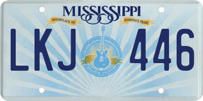 MS license plate LKJ446