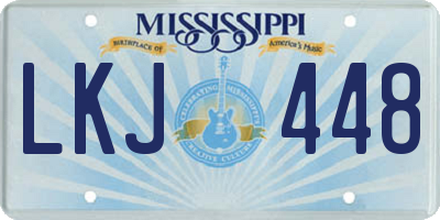MS license plate LKJ448