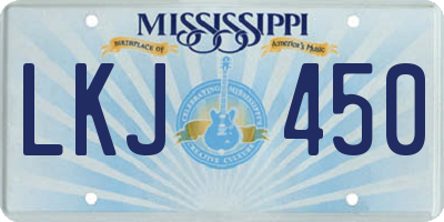 MS license plate LKJ450