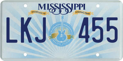 MS license plate LKJ455
