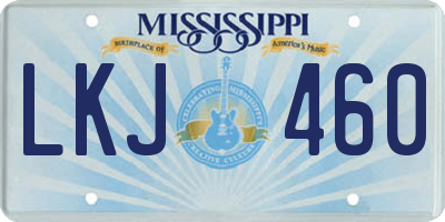 MS license plate LKJ460