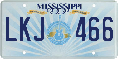 MS license plate LKJ466