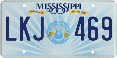 MS license plate LKJ469