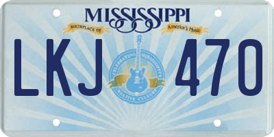 MS license plate LKJ470