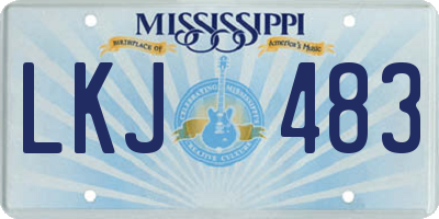 MS license plate LKJ483