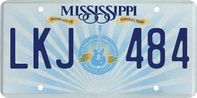MS license plate LKJ484