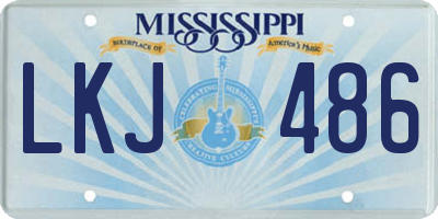 MS license plate LKJ486