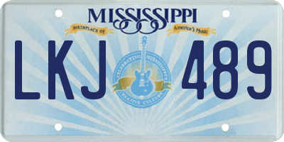 MS license plate LKJ489