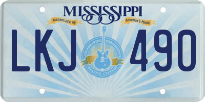 MS license plate LKJ490