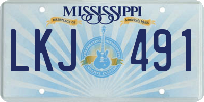 MS license plate LKJ491