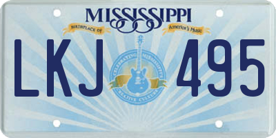 MS license plate LKJ495