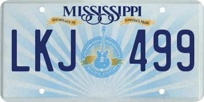 MS license plate LKJ499