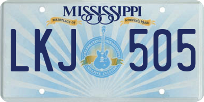 MS license plate LKJ505