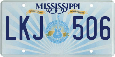 MS license plate LKJ506