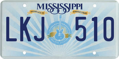 MS license plate LKJ510