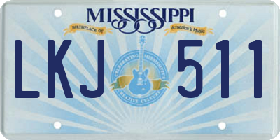 MS license plate LKJ511