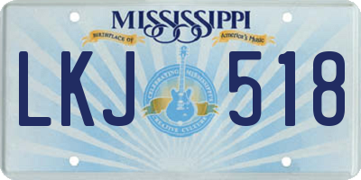 MS license plate LKJ518
