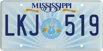 MS license plate LKJ519