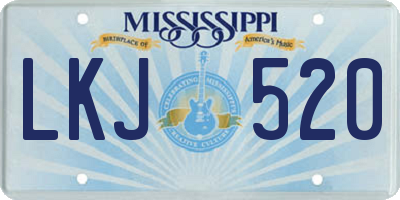 MS license plate LKJ520