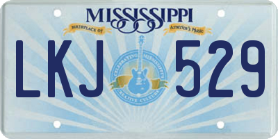 MS license plate LKJ529