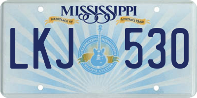 MS license plate LKJ530