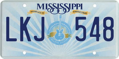MS license plate LKJ548