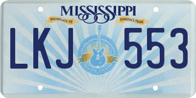 MS license plate LKJ553