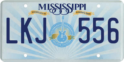 MS license plate LKJ556
