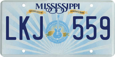 MS license plate LKJ559