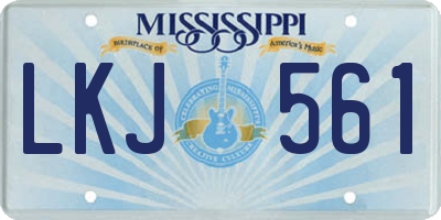 MS license plate LKJ561