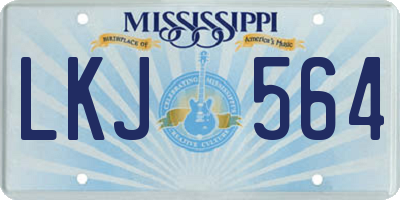 MS license plate LKJ564