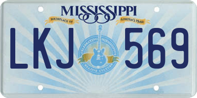 MS license plate LKJ569