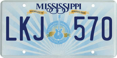 MS license plate LKJ570