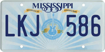 MS license plate LKJ586