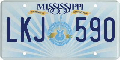 MS license plate LKJ590