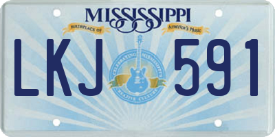 MS license plate LKJ591