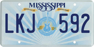 MS license plate LKJ592