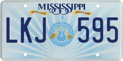 MS license plate LKJ595