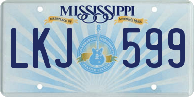 MS license plate LKJ599