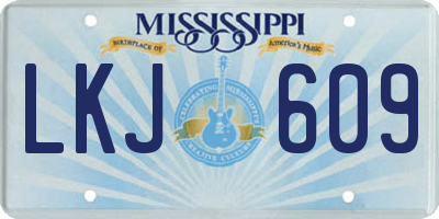 MS license plate LKJ609