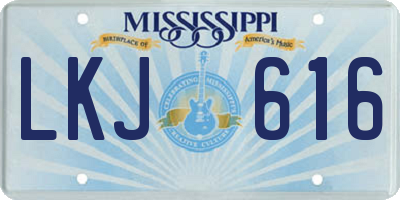 MS license plate LKJ616