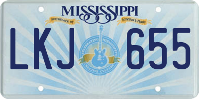 MS license plate LKJ655