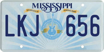 MS license plate LKJ656