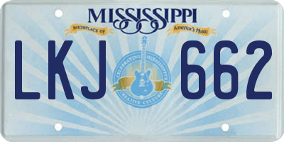 MS license plate LKJ662