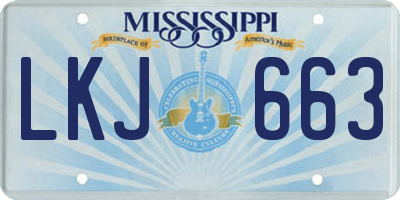 MS license plate LKJ663