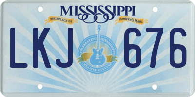 MS license plate LKJ676
