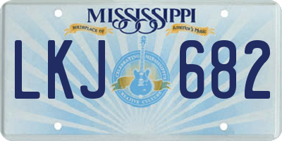 MS license plate LKJ682